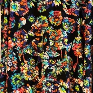 LuLaRoe High Low Dress - Multicolor Floral on Black